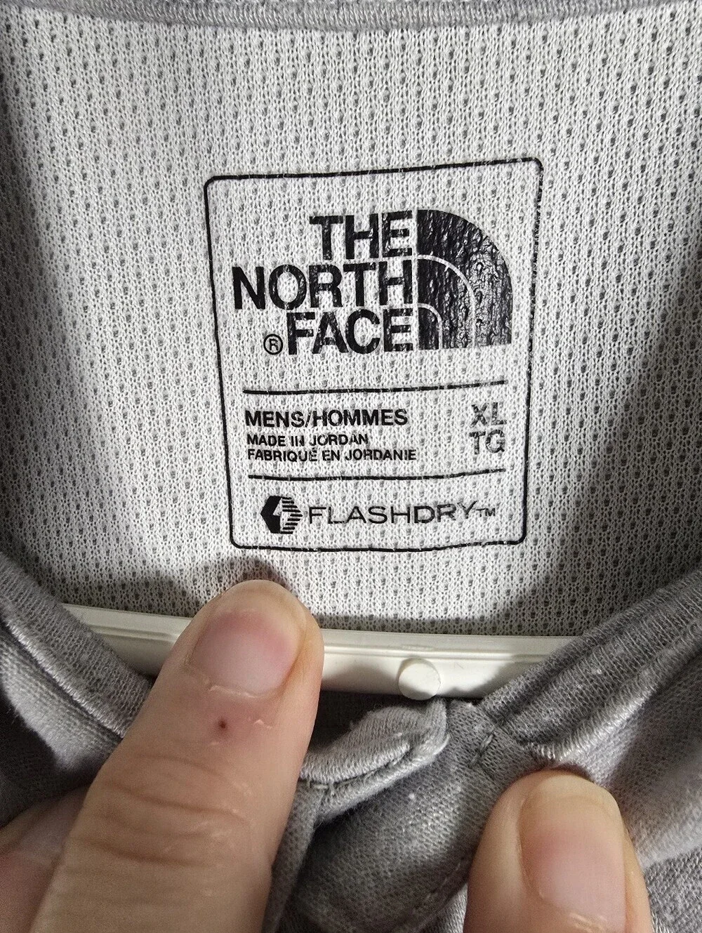 The North Face Men's Heather Gray Short Sleeve Polo With Logo Flash Dry Size XL